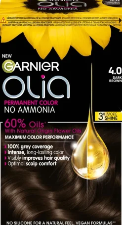 Garnier Olia 4.0 Dark Brown kestoväri 174ml