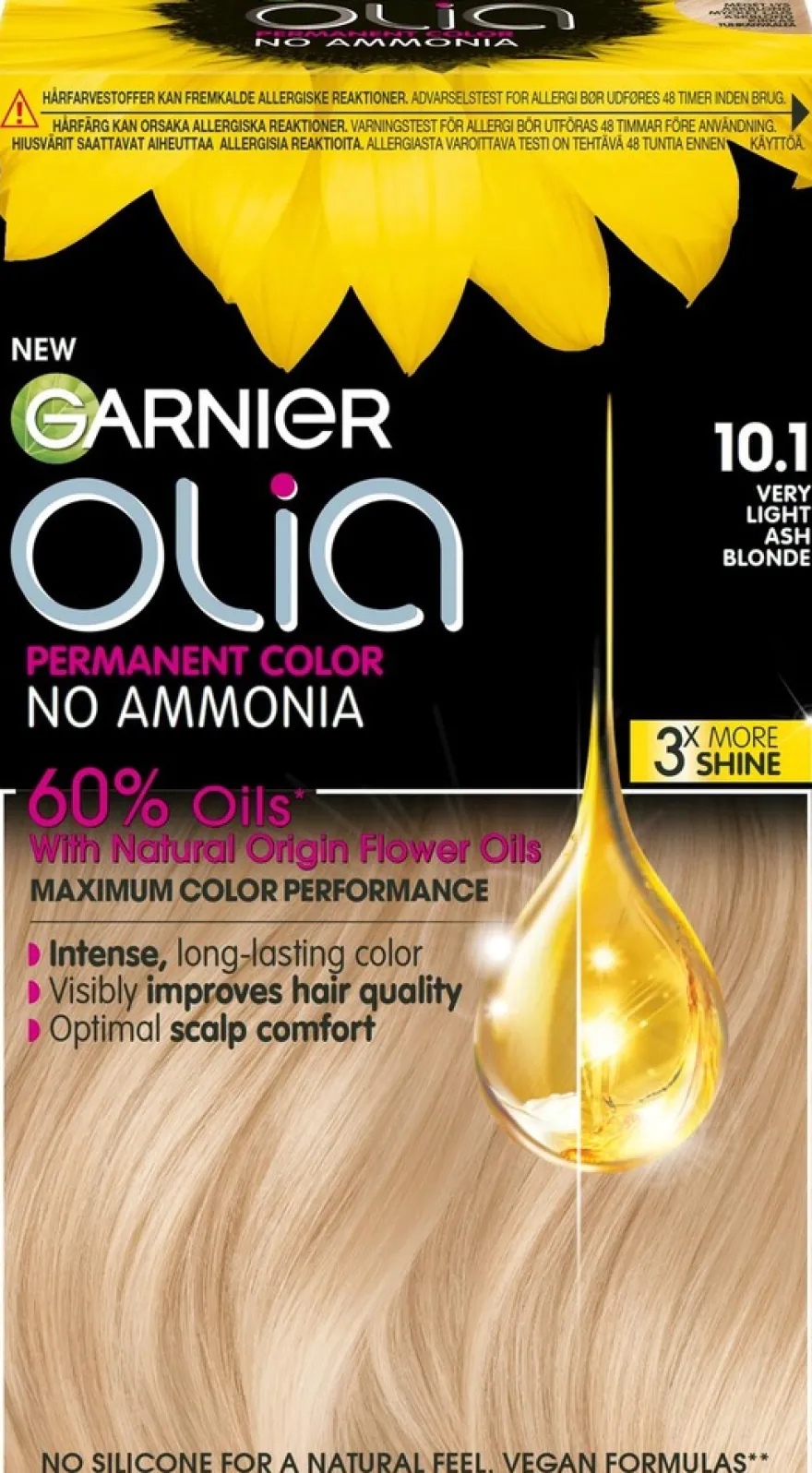 Garnier Olia 10.1 Very Light Ash Blonde kestoväri 174ml