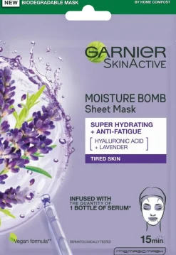 Garnier Skin Active Moisture Bomb Super Hydrating + Anti-Fatigue kangasnaamio 28g
