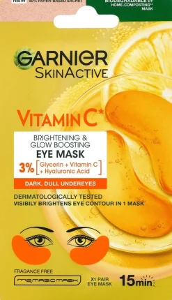 Garnier SkinActive Vitamin C Brightening & Glow Boosting silmänalusnaamio väsyneelle iholle 5g