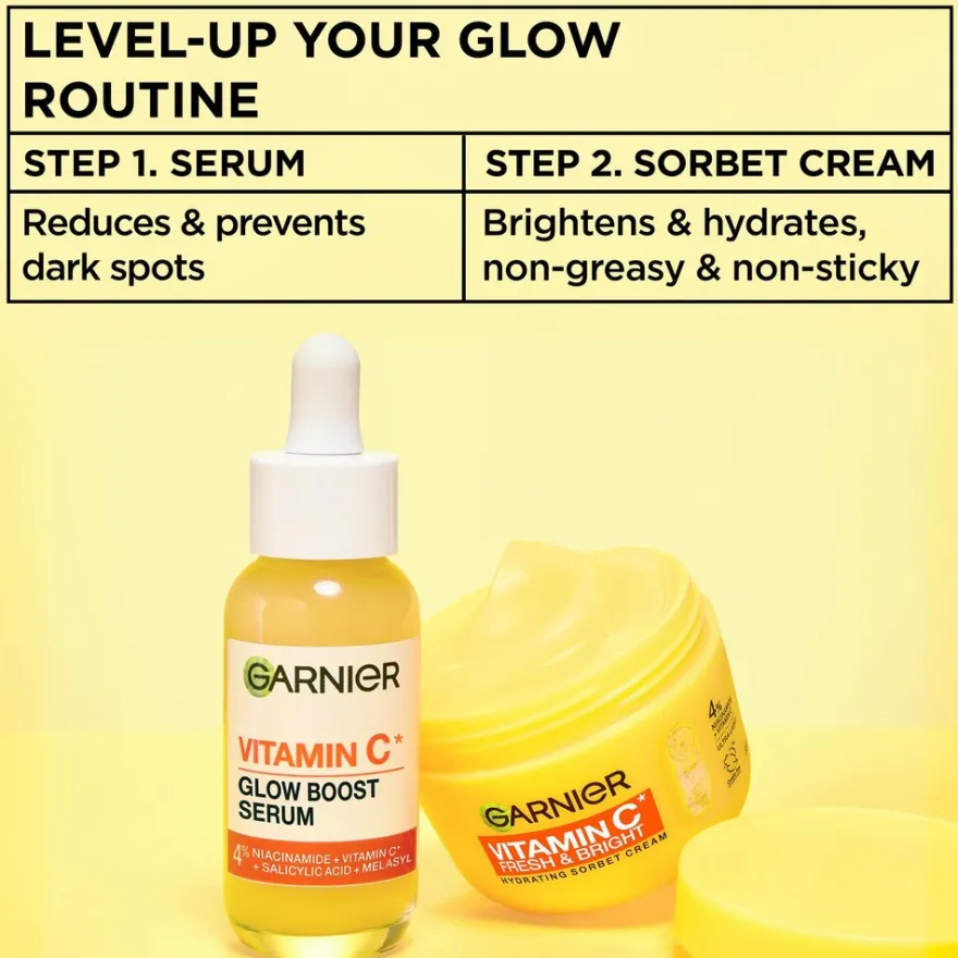 Garnier Vitamin C* Fresh & Bright Hydrating Sorbet Cream 85 g