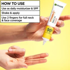Garnier Vitamin C* Sheer Glow uv-voide SPF50 samealle iholle 40 ml