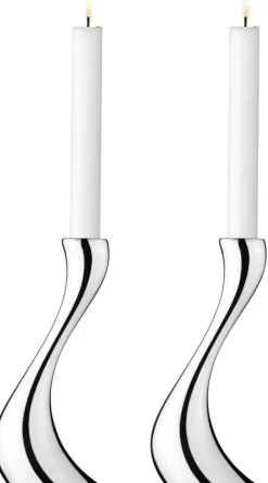 Georg Jensen Cobra-kynttiläjalat 2 kpl/pkt 20 cm, keskikokoinen