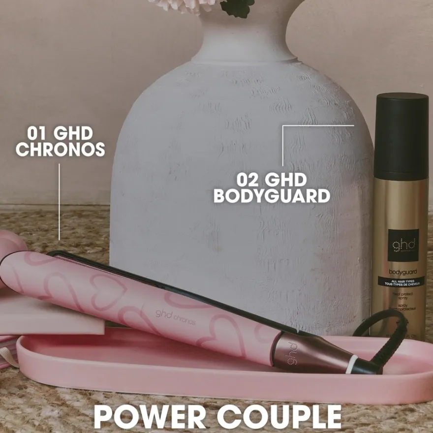 ghd Chronos Limited Edition Hair Straightener in Dusted Pink With Love suoristusrauta