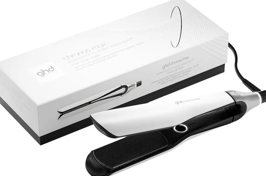 ghd Chronos Max - leveä muotoilurauta valkoinen