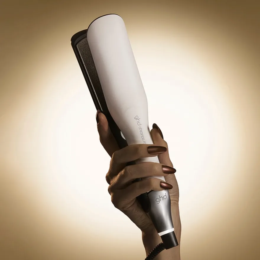 ghd Chronos Max - leveä muotoilurauta valkoinen