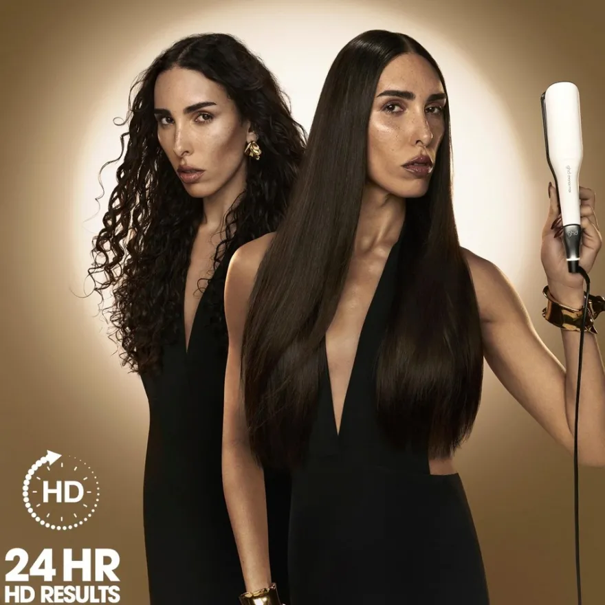 ghd Chronos Max - leveä muotoilurauta valkoinen