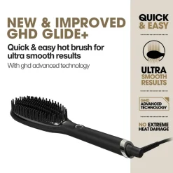 ghd Glide+ Smoothing Hot Brush Black hiustenmuotoilija