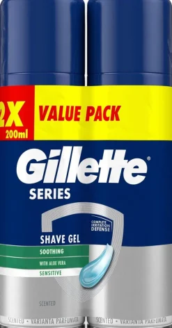 Gillette Soothing Sensitive Gel 2x200ml parranajogeeli