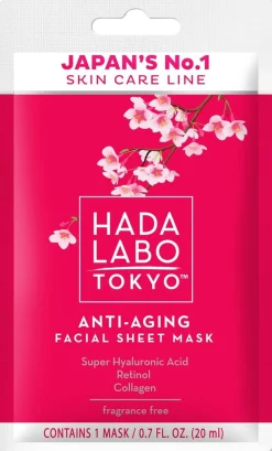 HADA LABO TOKYO Anti-Aging Facial Sheet Mask kasvonaamio 20ml