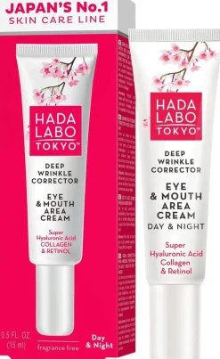 HADA LABO TOKYO Deep Wrinkle Corrector Eye & Mouth Area Cream täsmävoide juonteille 15ml
