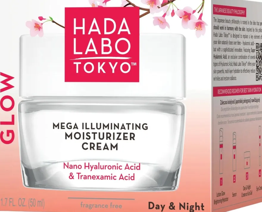 HADA LABO TOKYO GLOW Mega Illuminating Moisturizer Cream -kasvovoide 50ml
