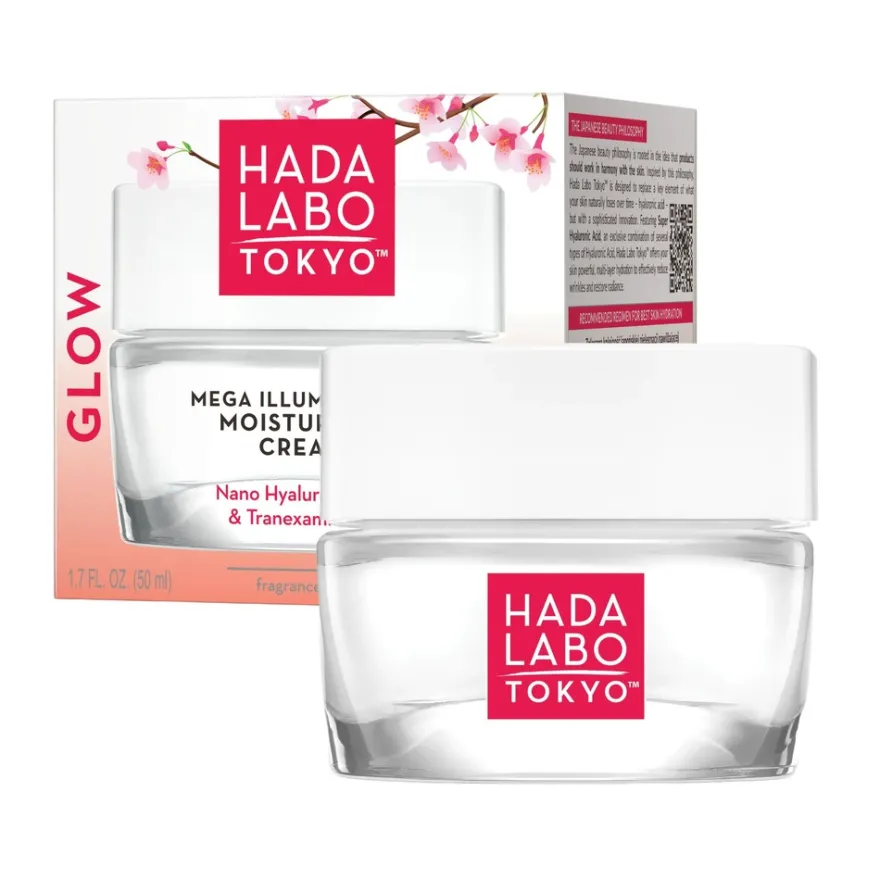 HADA LABO TOKYO GLOW Mega Illuminating Moisturizer Cream -kasvovoide 50ml