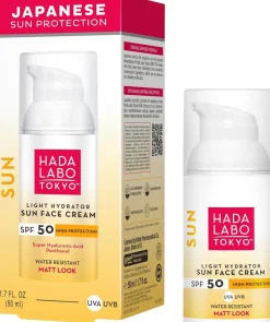 HADA LABO TOKYO Light Hydrator Sun Face Cream SPF 50 aurinkovoide kasvoille 50ml