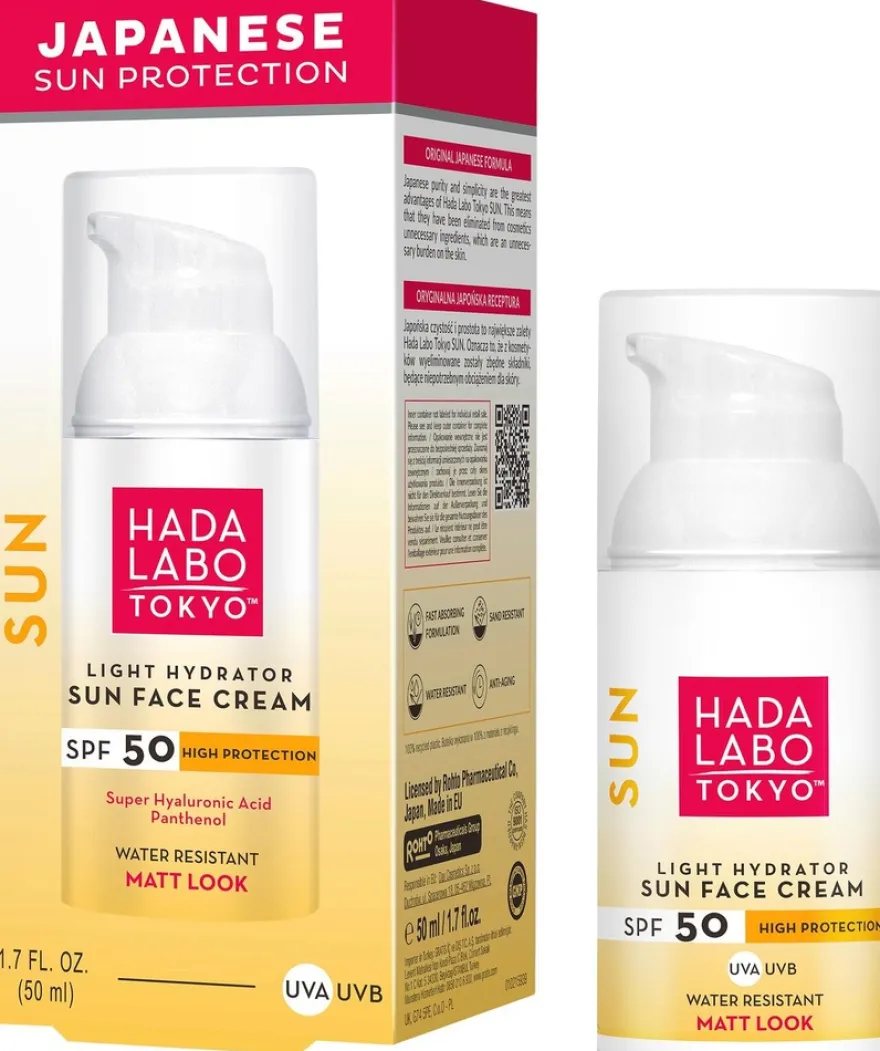 HADA LABO TOKYO Light Hydrator Sun Face Cream SPF 50 aurinkovoide kasvoille 50ml