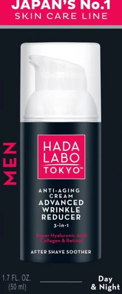 HADA LABO TOKYO MEN Anti-Aging Cream Advanced Wrinkle Reducer -kasvovoide 50ml
