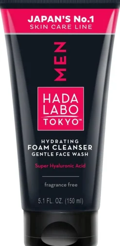 HADA LABO TOKYO MEN Hydrating Foam Cleanser Gentle Face Wash -puhdistusaine 150ml