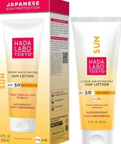 HADA LABO TOKYO Super Moisturizer Sun Lotion SPF 50aurinkovoide vartalolle 200ml