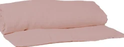 Haomy Puolipeiton päällinen Limy pellava-puuvilla 85x200 cm vaaleanpunainen