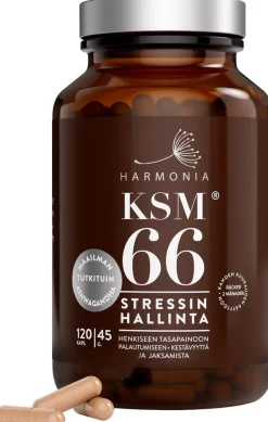 Harmonia KSM66 Luomu Ashwagandha-uutekapseli ravintolisä 45g/120kaps