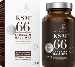 Harmonia KSM66 Luomu Ashwagandha-uutekapseli ravintolisä 45g/120kaps