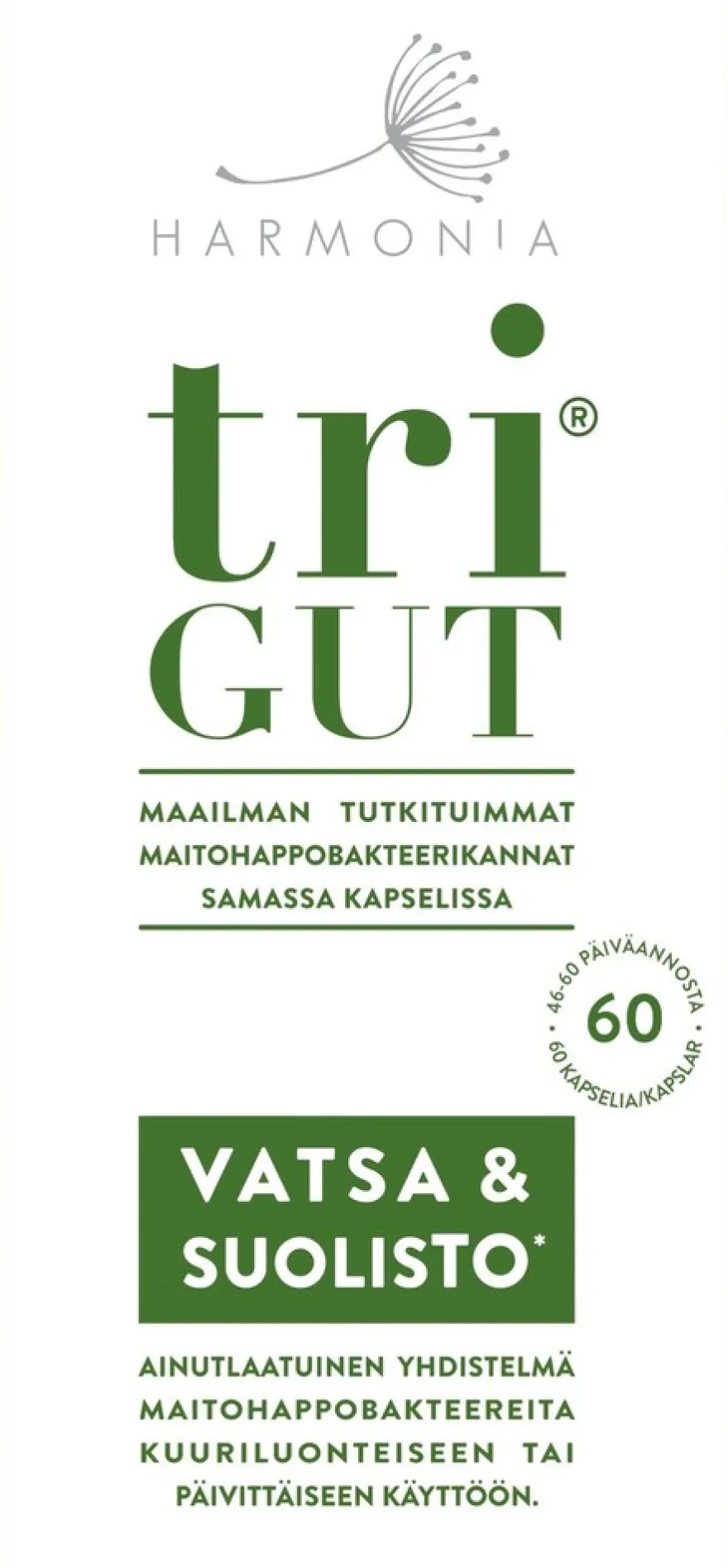 Harmonia triGUT maitohappobakteerivalmiste 60 kaps.