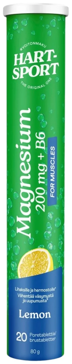 Hart-Sport Magnesium poretabletti lemon 20 tbl