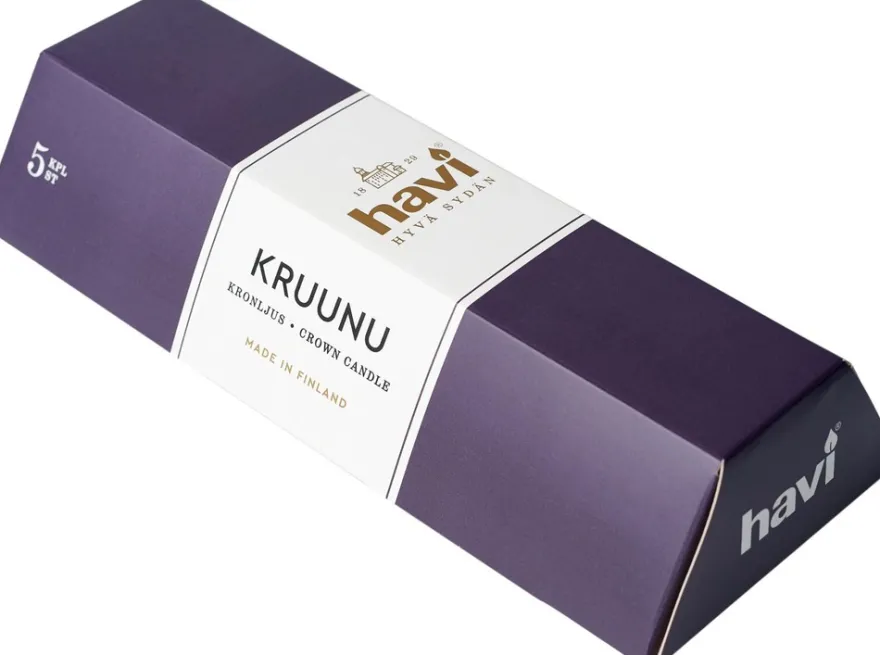 Havi Kruunukynttilä valkoinen 20cm 5kpl 7h