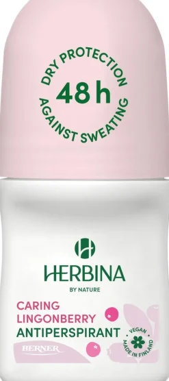 Herbina 50ml antiperspirantti roll-on Caring Lingonberry