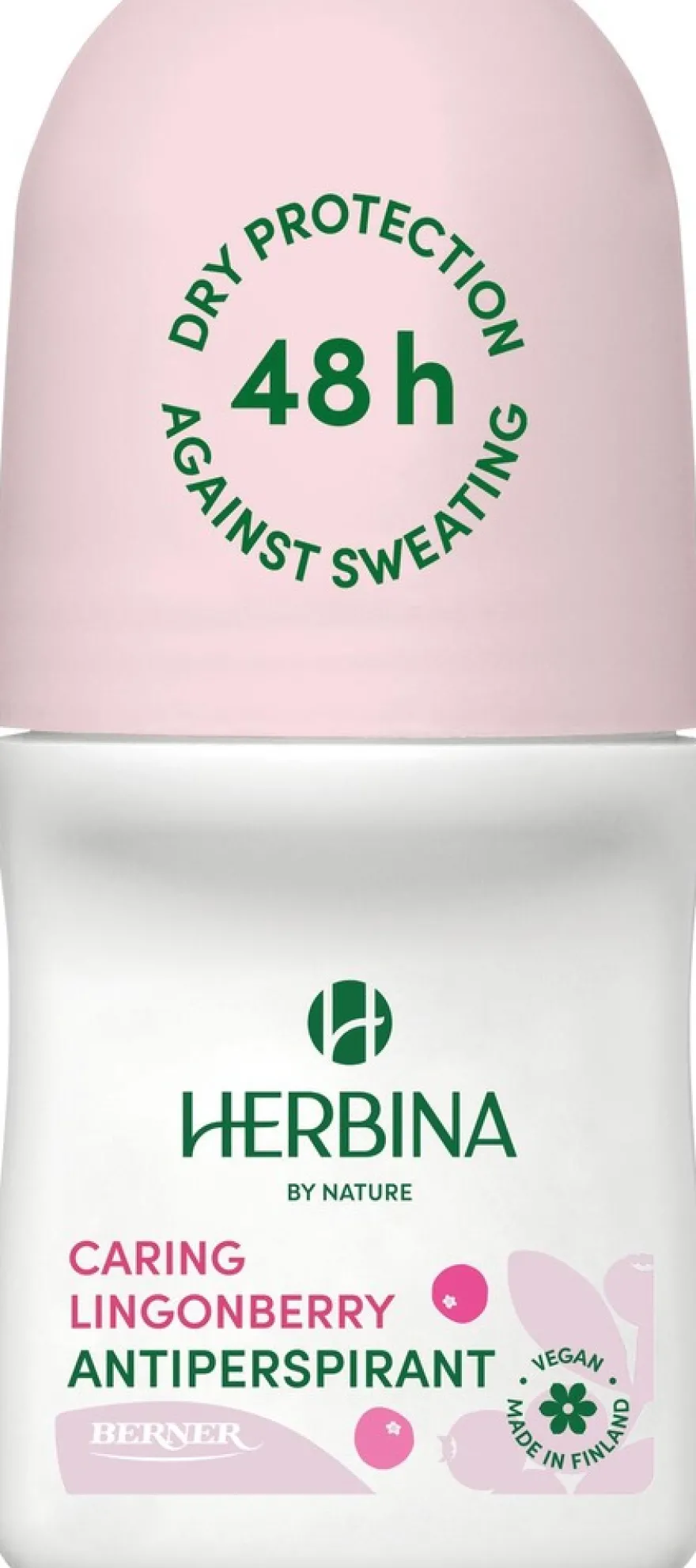 Herbina 50ml antiperspirantti roll-on Caring Lingonberry
