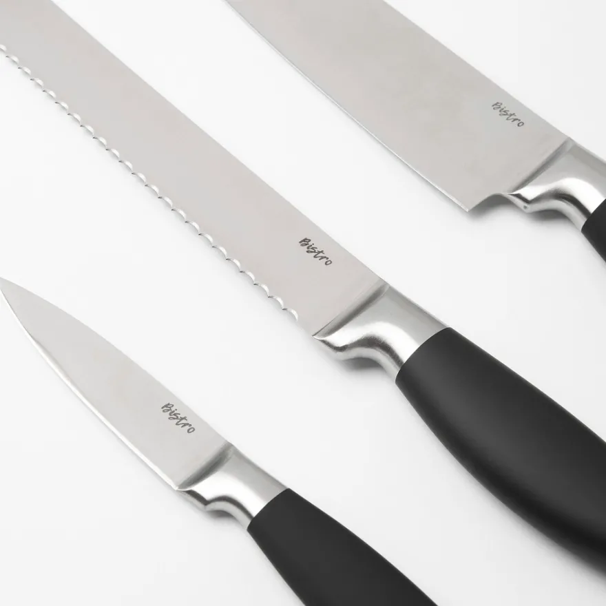Åhlens Home Bistro veitsisetti 3 kpl hopea