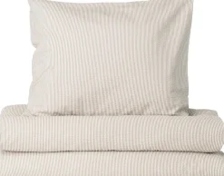 Åhléns Home Charles pussilakanasetti 150x210+50x60cm beige raidallinen