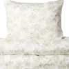 Åhléns Home Elise satiinipussilakanasetti 150x210+50x60 cm beige kukallinen
