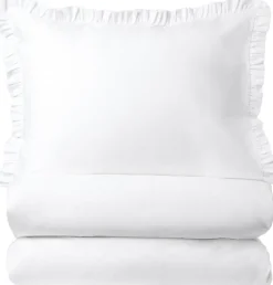 Åhléns Home Frill pussilakanasetti 150x210+50x60 cm valkoinen