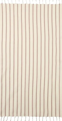 Åhléns Home Hamam pyyhe 90x160 cm tummanpunainen raita