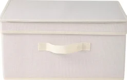Åhléns Home Noah säilytyslokero kannella 38x27x19 cm beige