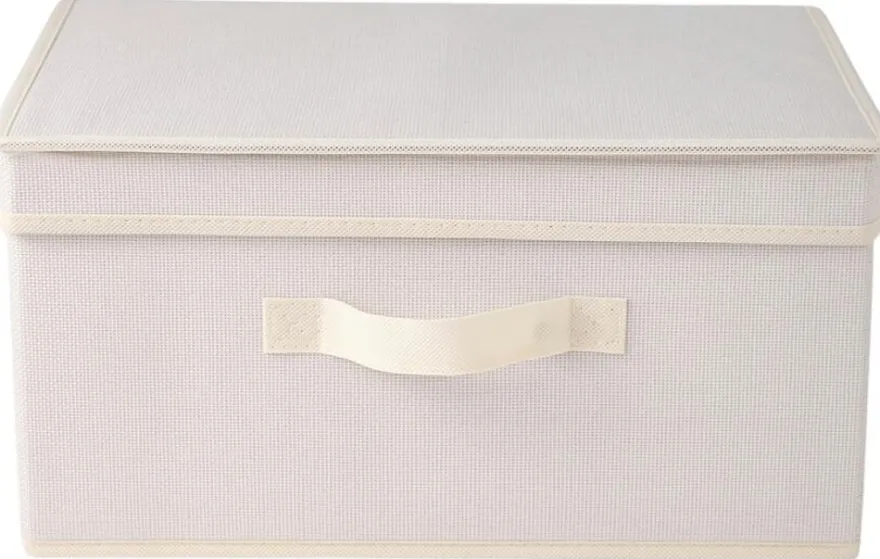 Åhléns Home Noah säilytyslokero kannella 38x27x19 cm beige