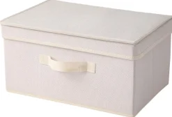 Åhléns Home Noah säilytyslokero kannella 38x27x19 cm beige