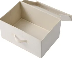 Åhléns Home Noah säilytyslokero kannella 38x27x19 cm beige