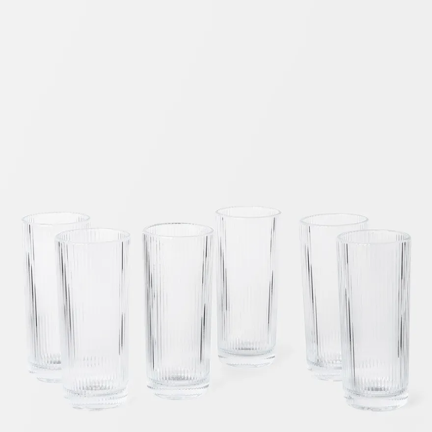Åhléns Home Plissé drinkkilasi 13,5 cm 6 kpl