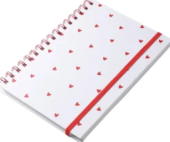 Åhléns Valentine muistikirja A5 valko-punainen