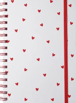 Åhléns Valentine muistikirja A5 valko-punainen