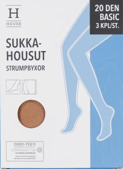 House naisten sukkahousut basic 20 den SH20X3HR musta, koko 36–44 3-pack