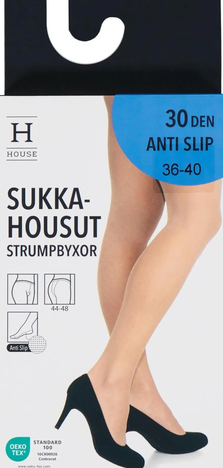 House naisten sukkahousut 30den anti-slip