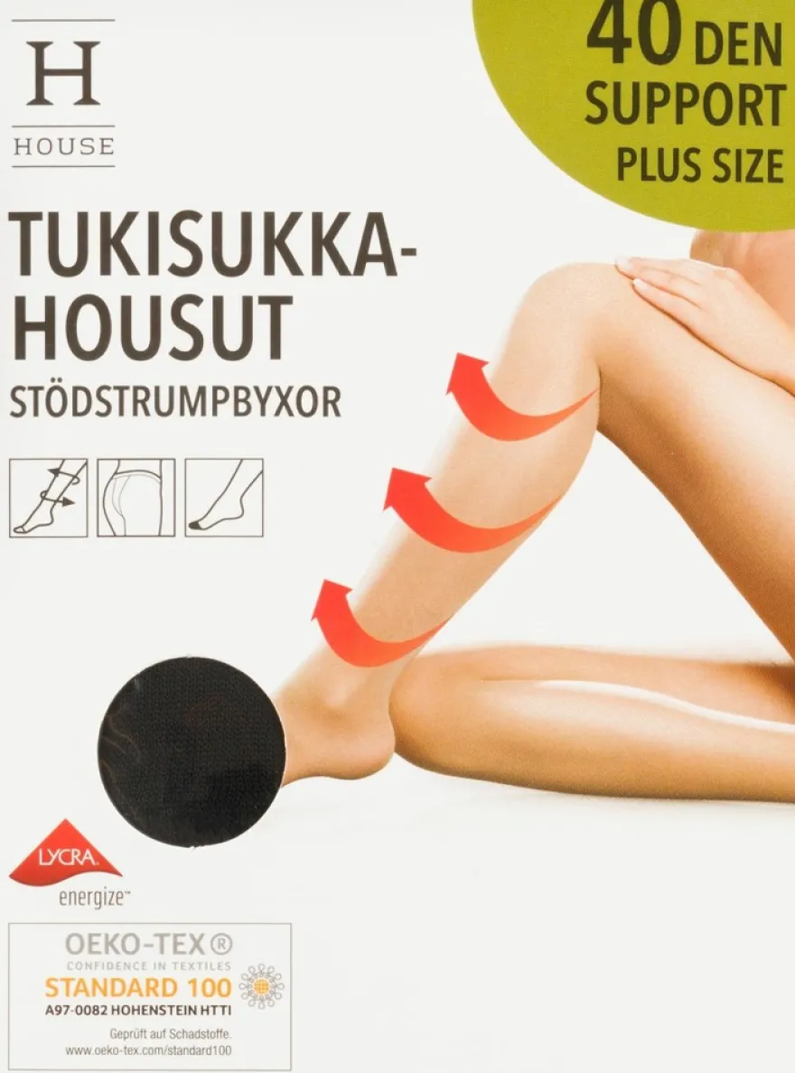 House naisten tukisukkahousut 40 den support plus