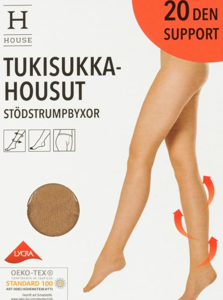 House naisten tukisukkahousut 20 den