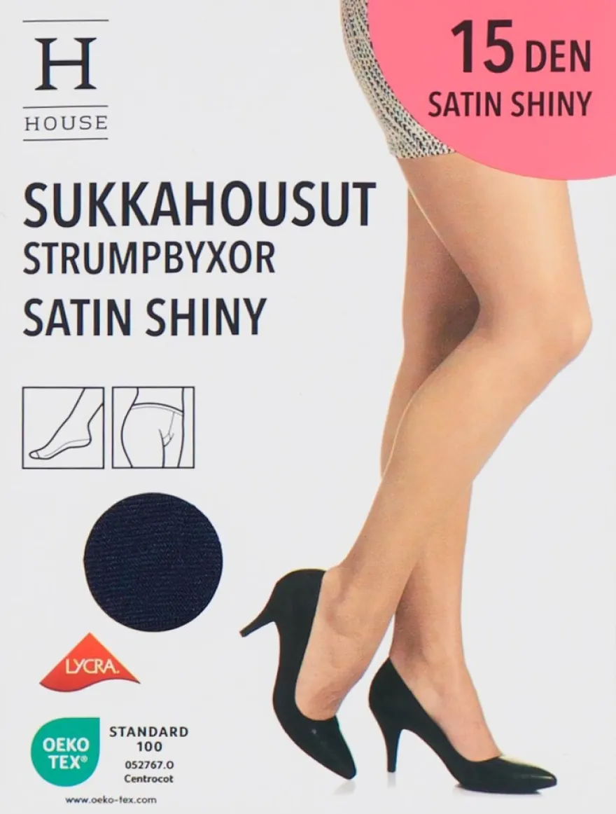 House sukkahousut Satin Shiny 15 den Camel, koko 44-48