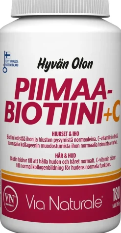 Hyvän Olon Piimaa-Biotiini+C 180 tabl Via Naturale