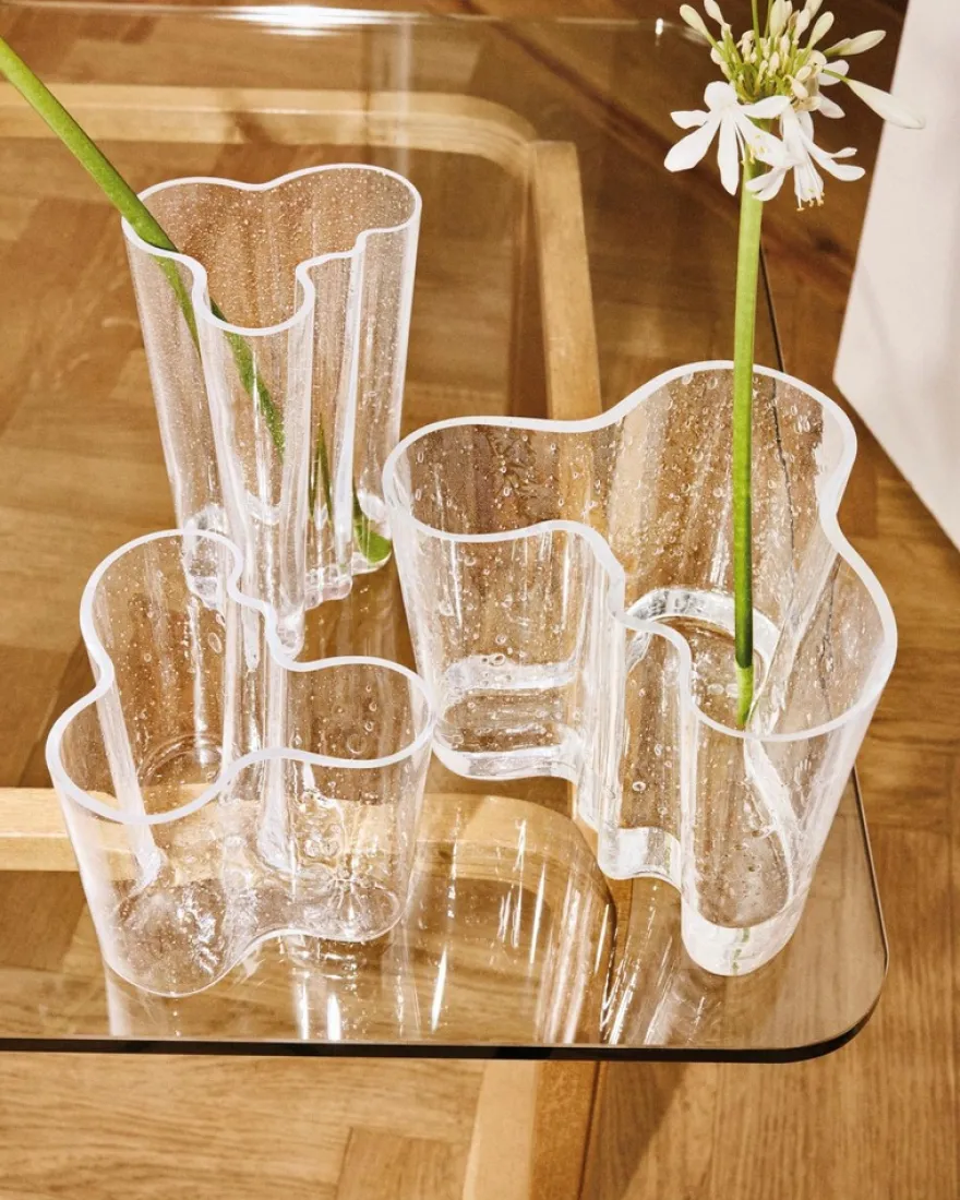 Iittala Aalto maljakko 201mm kuplalasi kirkas