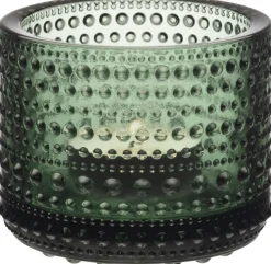 Iittala Kastehelmi kynttilälyhty 64 mm havunvihreä
